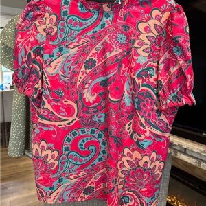 Vibrant Paisley Print Women's Top